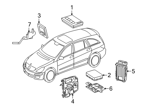 Control Module Bracket Diagram for 251-820-14-14