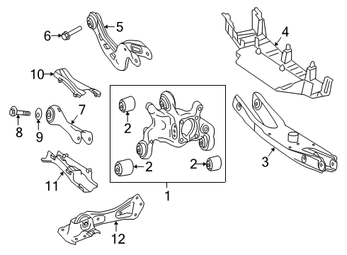 2021 Mercedes-Benz CLA250 Rear Suspension, Control Arm Diagram 3