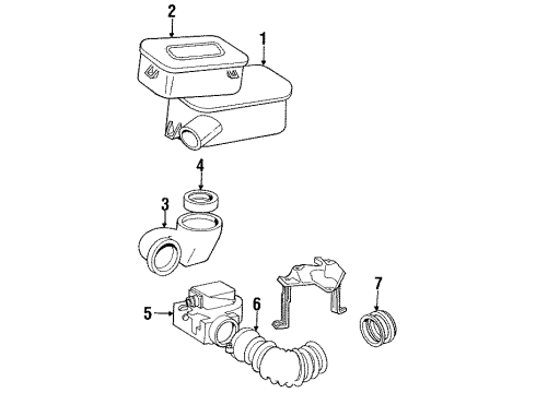 1987 Mercedes-Benz 300TD Air Intake Diagram