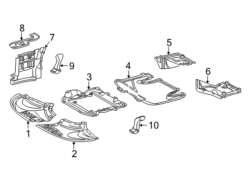 2001 Mercedes-Benz S55 AMG Splash Shields Diagram