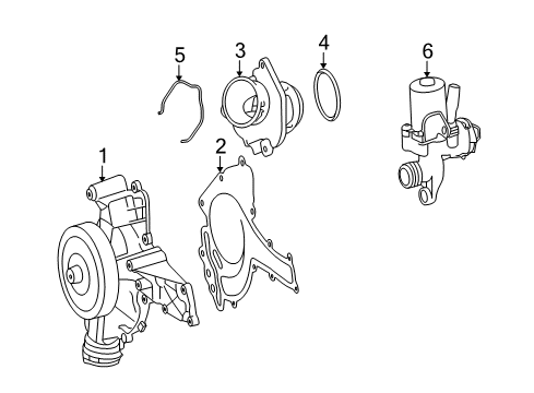 2011 Mercedes-Benz GL550 Water Pump Diagram