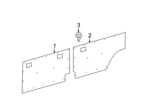 2011 Mercedes-Benz Sprinter 2500 Interior Trim - Side Panel Diagram 1