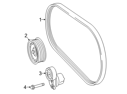 2016 Mercedes-Benz GLC300 Belts & Pulleys, Cooling Diagram