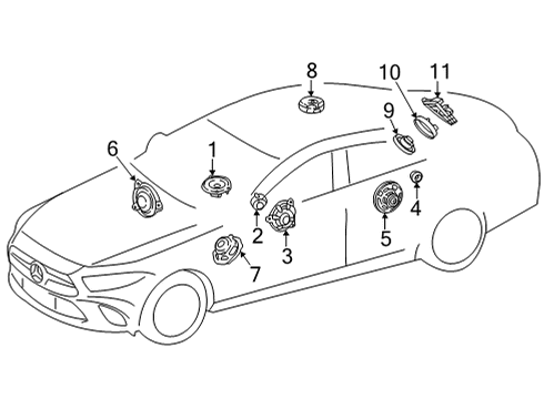 2024 Mercedes-Benz EQS AMG Sound System Diagram