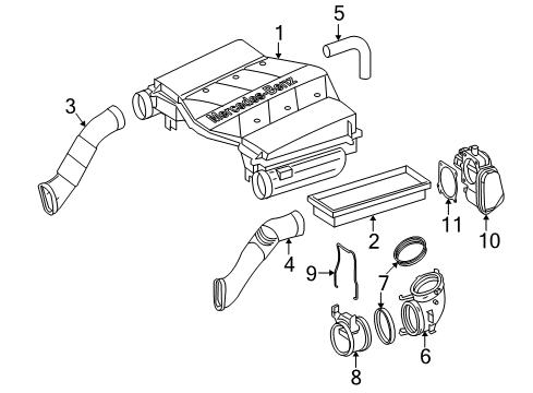 2012 Mercedes-Benz GL550 Throttle Body Diagram