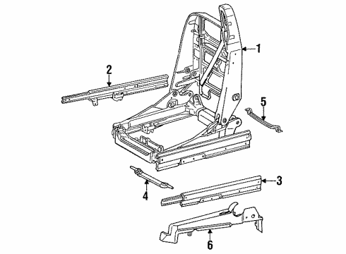 1994 Mercedes-Benz SL500 Tracks & Components Diagram