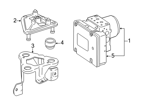 2013 Mercedes-Benz CL550 ABS Components, Electrical Diagram