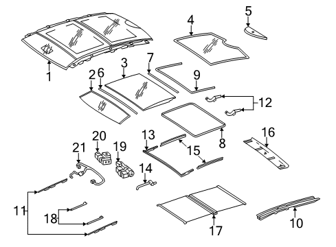 2014 Mercedes-Benz C63 AMG Sunroof  Diagram 1