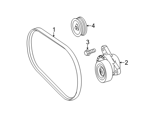 2013 Mercedes-Benz SLK350 Belts & Pulleys, Maintenance Diagram