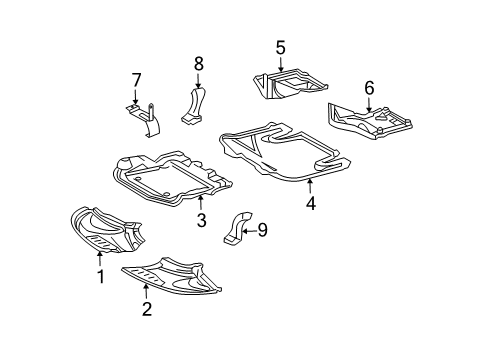 2006 Mercedes-Benz S65 AMG Splash Shields Diagram