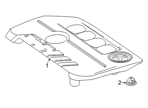 2021 Mercedes-Benz GLA250 Engine Appearance Cover Diagram