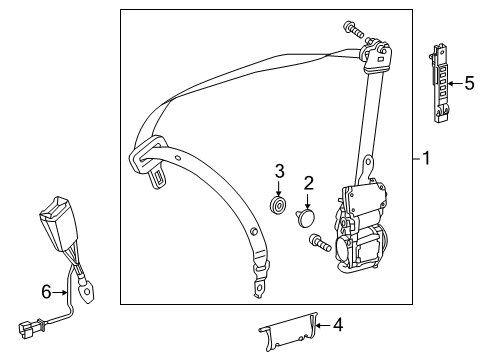 Lap & Shoulder Belt Diagram for 218-860-07-85-7F03