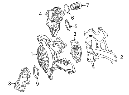 2013 Mercedes-Benz E400 Water Pump