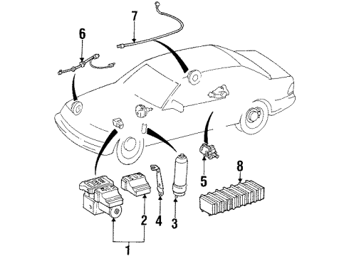 1997 Mercedes-Benz S420 Anti-Lock Brakes Diagram 1