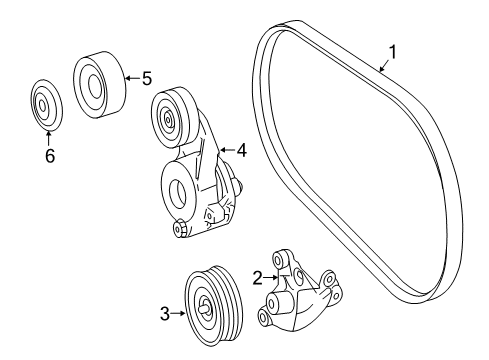 Serpentine Belt Diagram for 002-993-50-96