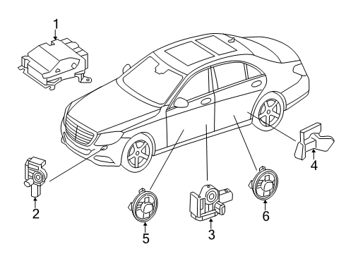 2018 Mercedes-Benz S65 AMG Air Bag Components Diagram 4