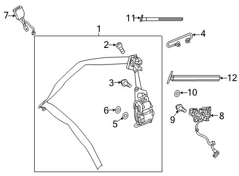 2023 Mercedes-Benz E450 Seat Belt Diagram 1