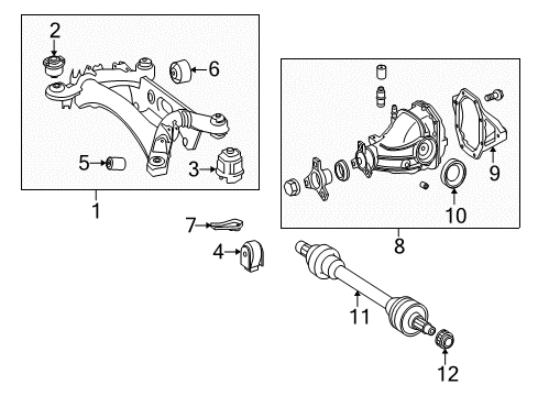 2015 Mercedes-Benz E63 AMG S Axle & Differential - Rear Diagram