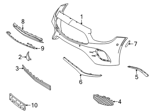 Lower Trim Diagram for 238-885-34-01