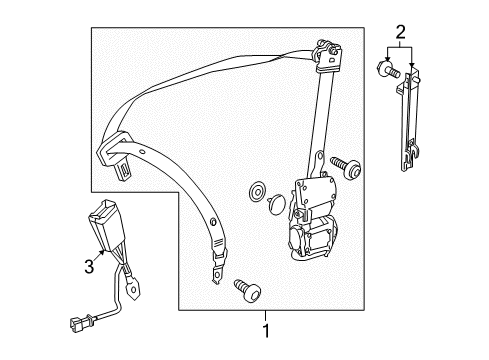 2014 Mercedes-Benz GLK350 Front Seat Belts Diagram