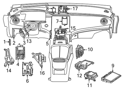 2022 Mercedes-Benz EQS AMG Control Units Diagram 1