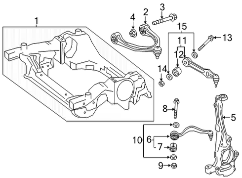 2020 Mercedes-Benz GLC300 Front Suspension, Control Arm Diagram 3