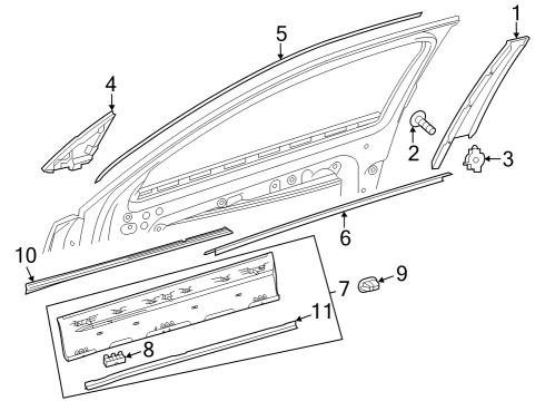 Trim Molding Diagram for 247-727-32-01