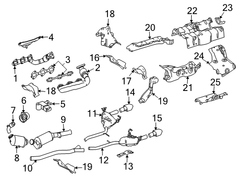 Catalytic Converter Diagram for 251-490-10-36