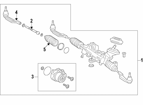 2021 Mercedes-Benz CLA250 Steering Column & Wheel, Steering Gear & Linkage Diagram 4