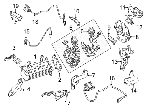 EGR Valve Bracket Diagram for 651-141-03-40