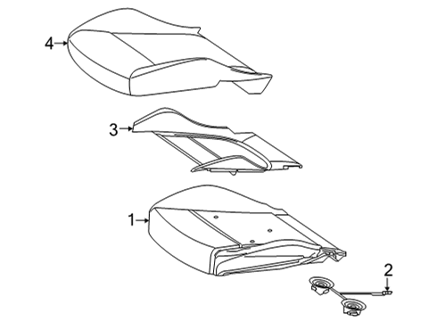 2023 Mercedes-Benz AMG GT 53 Driver Seat Components Diagram 4