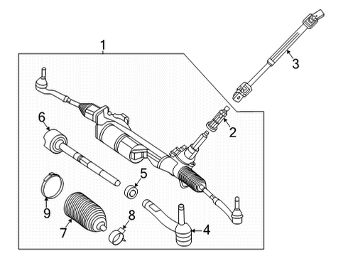 2024 Mercedes-Benz GLE63 AMG S Steering Column & Wheel, Steering Gear & Linkage Diagram 4