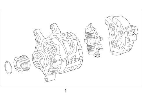 2022 Mercedes-Benz GLB35 AMG Alternator Diagram 1