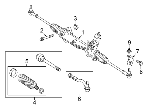 2021 Mercedes-Benz Sprinter 1500 Steering Column & Wheel, Steering Gear & Linkage Diagram 3