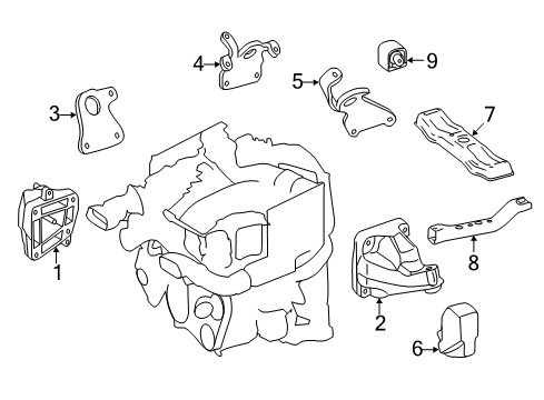 2014 Mercedes-Benz Sprinter 2500 Engine & Trans Mounting Diagram 2