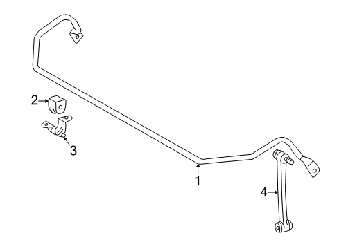 2003 Mercedes-Benz SLK32 AMG Rear Suspension Components, Lower Control Arm, Stabilizer Bar Diagram 3