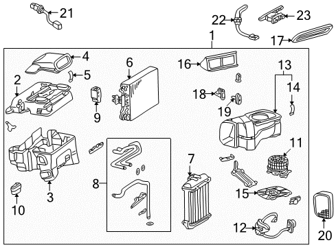 Fan & Motor C-Clip Diagram for 201-835-01-34