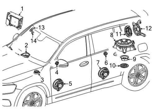 2022 Mercedes-Benz GLB250 Sound System Diagram