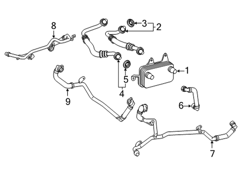 2020 Mercedes-Benz AMG GT 53 Oil Cooler  Diagram