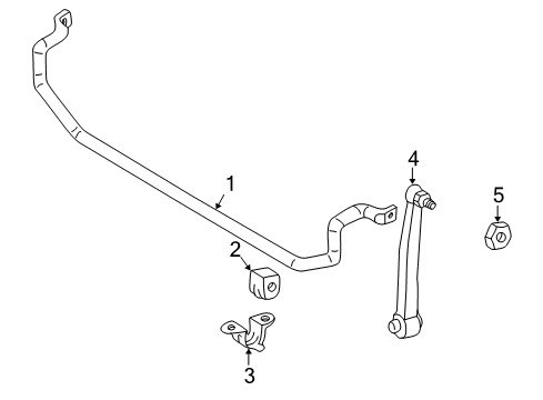 2000 Mercedes-Benz CLK320 Rear Suspension Components, Lower Control Arm, Upper Control Arm, Ride Control, Stabilizer Bar