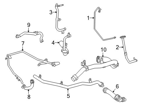 2019 Mercedes-Benz A220 Turbocharger, Engine Diagram 1