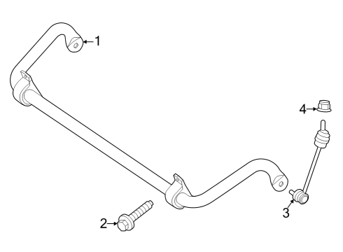 2023 Mercedes-Benz SL63 AMG Stabilizer Bar & Components - Front Diagram