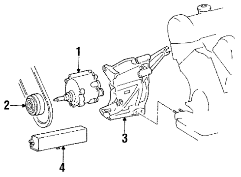 1989 Mercedes-Benz 420SEL Emission Components Diagram