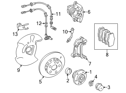 2002 Mercedes-Benz C230 Anti-Lock Brakes Diagram 2