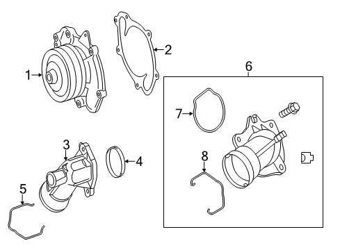 2013 Mercedes-Benz ML350 Water Pump Diagram 1