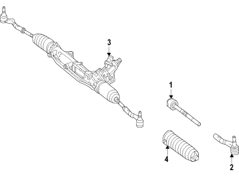 2020 Mercedes-Benz AMG GT P/S Pump & Hoses, Steering Gear & Linkage Diagram 1