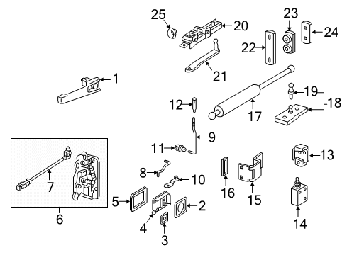 2010 Mercedes-Benz G550 Rear Door Diagram 1