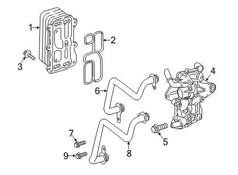 2017 Mercedes-Benz C300 Engine Oil Cooler