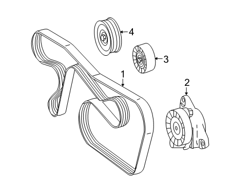 2013 Mercedes-Benz C250 Belts & Pulleys, Maintenance Diagram 2