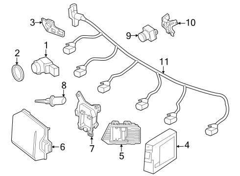 Distance Sensor Bracket Diagram for 296-540-24-30